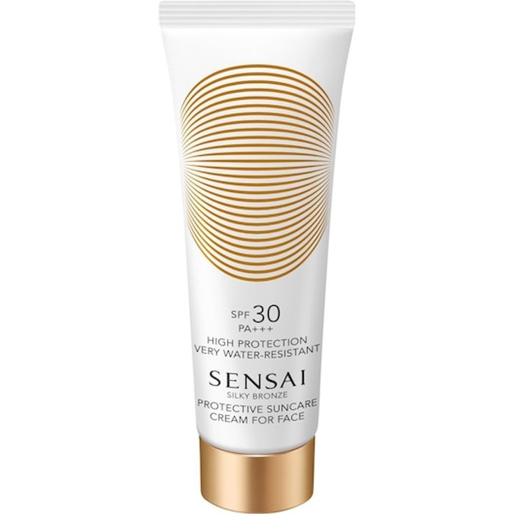 SENSAI Silky Bronze Protective Suncare Cream for Face, Sonnenschutz SPF 50, wasserresistent, 50 ml