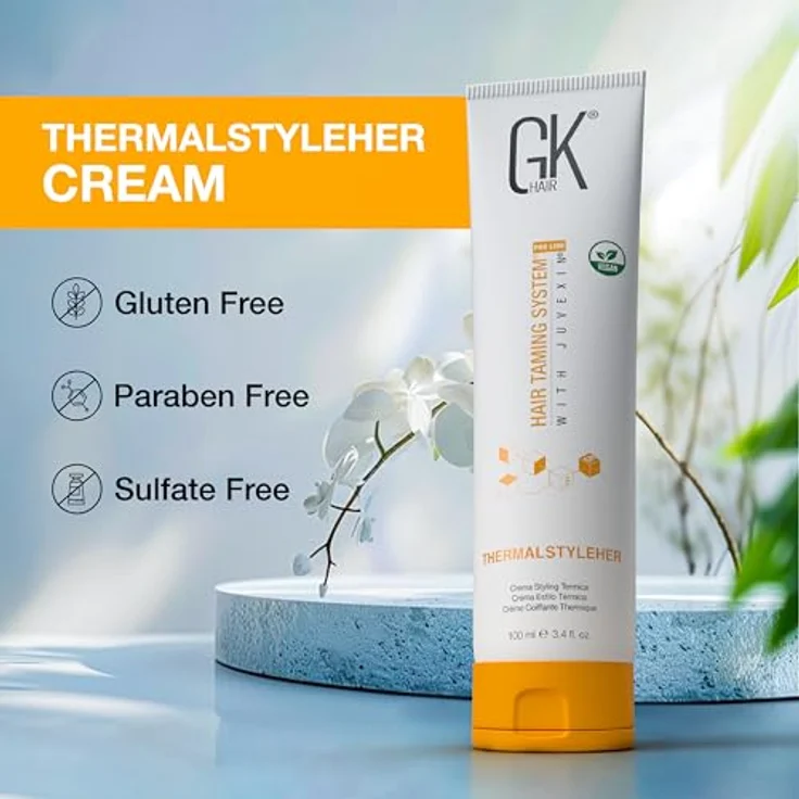 Gk Hair Thermal Style Her, Haarcreme zum Heissstylen mit Keratin, 100 ml - glättend und frizzfrei – Bild 9