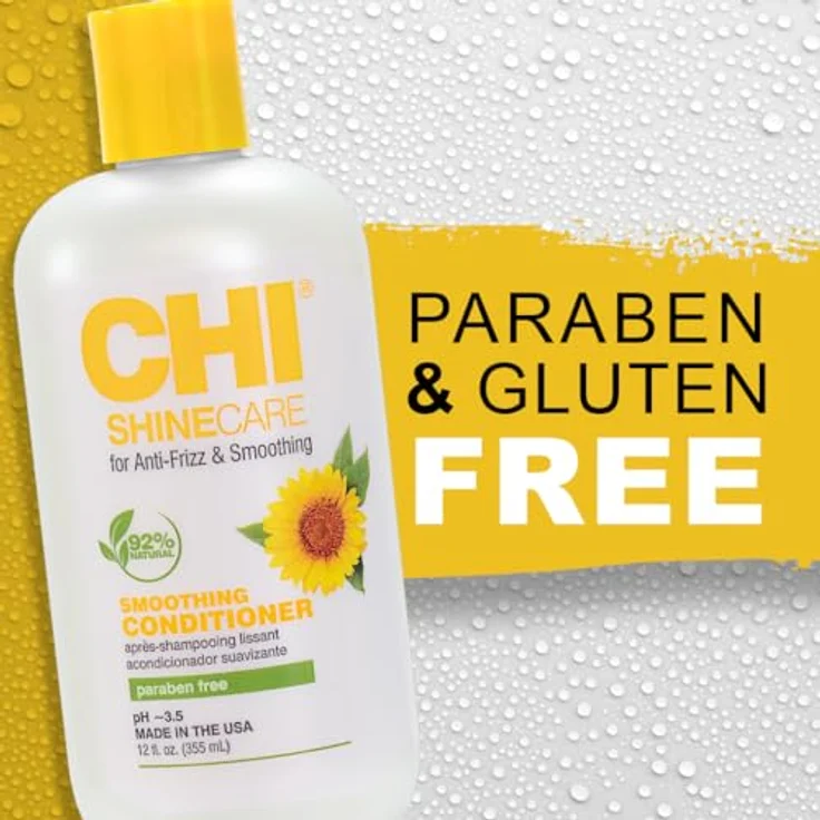 CHI ShineCare Smoothing Conditioner, intensive Haarpflege mit Aloe Vera und Sonnenblumenöl, 355 ml – Bild 6