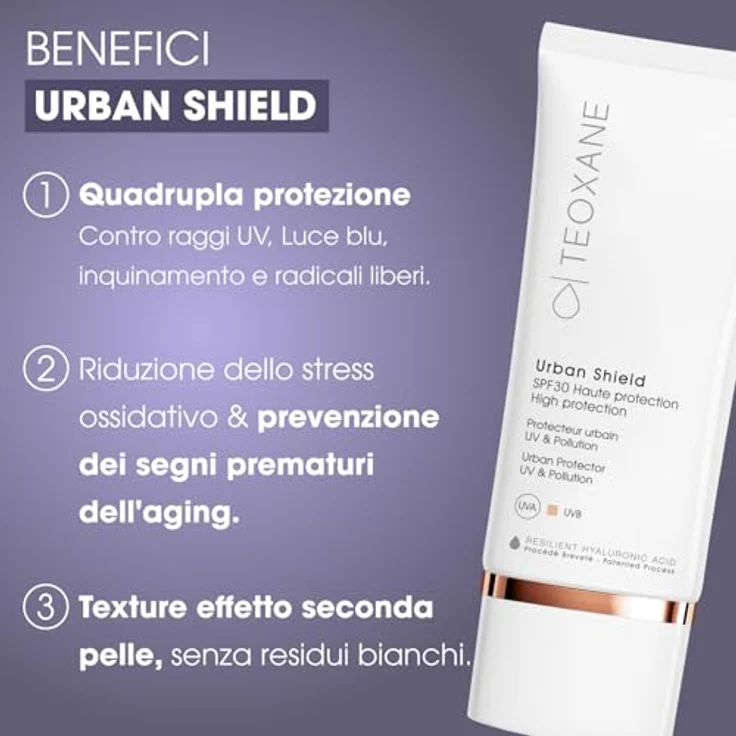 Teoxane Urban Shield LSF30, Sonnencreme mit UVA-/UVB-Schutz und Antioxidantien, 50 ml – Bild 4