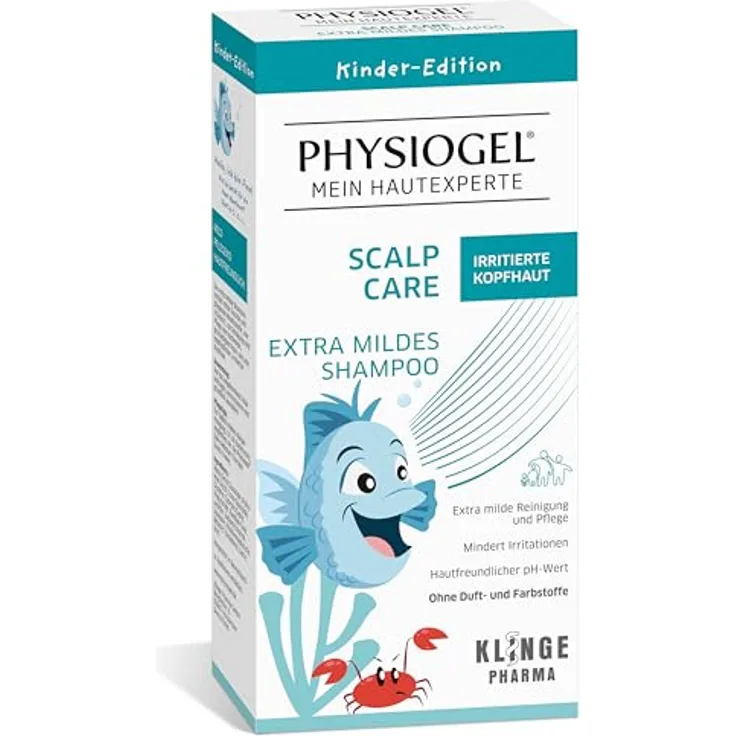 PHYSIOGEL Scalp Care Extra mildes Shampoo 200 ml - Kids Edition, milde Reinigung für irritierte Kopfhaut, frei von Duft- und Farbstoffen