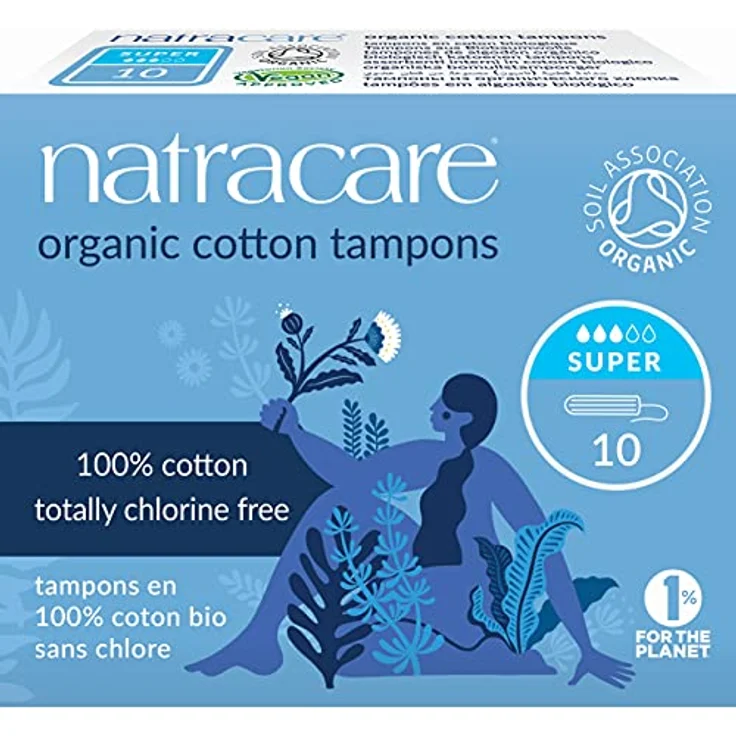 Natracare Organic Cotton Non Applicator Tampons Super 10 Per Pack - Preisvergleich – Bild 1