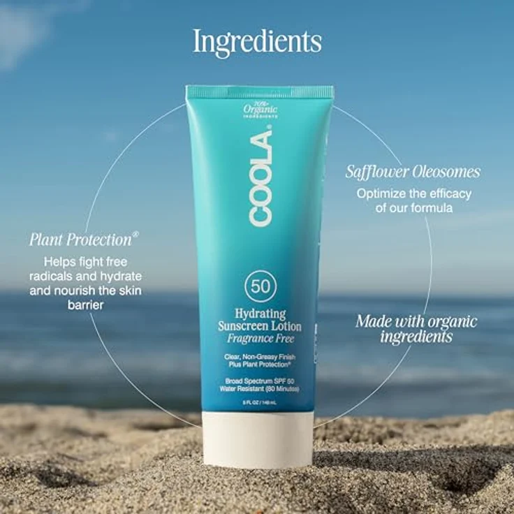 COOLA Classic Body Sunscreen Lotion SPF 50+, Fragrance Free, 148ml – Bild 3