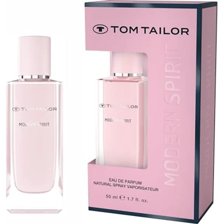 Tom Tailor® Modern Spirit Eau de Parfum Natural Spray, veganer Damenduft in zartem Rosé mit puristischem Flakon