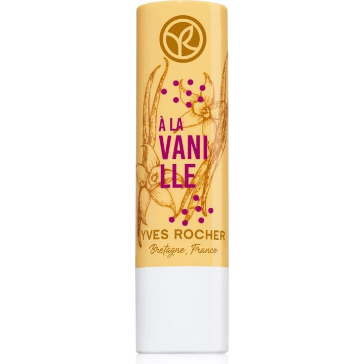 Yves Rocher Bain de Nature Lippenbalsam Vanilla, 4,8 g, feuchtigkeitsspendende Lippenpflege mit farbgebendem Glanz