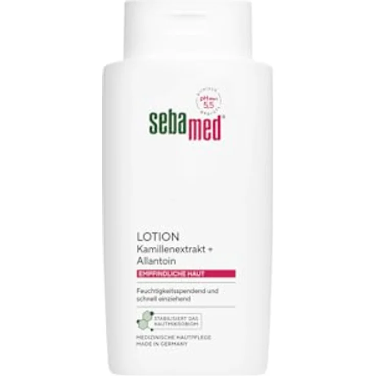 Sebamed Lotion 400 ml, feuchtigkeitsspendende Bodylotion für empfindliche und trockene Haut mit Kamillenextrakt und Allantoin, pH 5,5, vegan – Bild 1