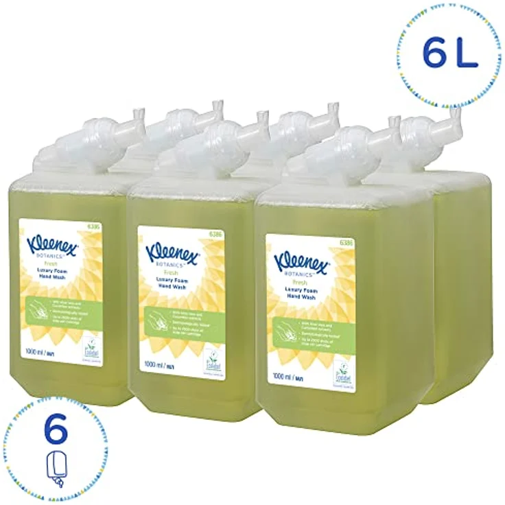 Kleenex Handseife, Schaumseife FRESH, feuchtigkeitsspendend und hautfreundlich, 1000 ml – Bild 2