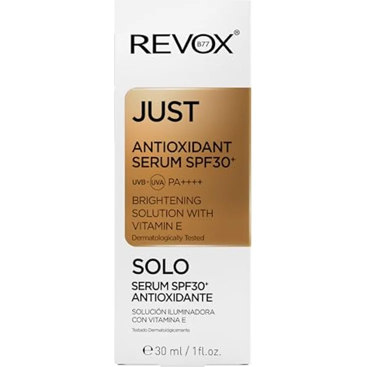 REVOX B77 Just Antioxidant Serum LSF30+, 30 ml, aufhellendes Gesichtsserum mit Vitamin E, UVA-/UVB-Schutz, reduziert Falten und Hyperpigmentierung – Bild 3