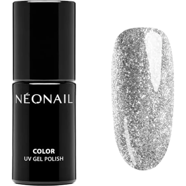NÉONAIL UV Nagellack 7,2 ml - Silber - Twinkle White - Hohe Deckkraft, Langanhaltende Maniküre bis zu 21 Tage, Aushärtung in LED-/UV-Lampe – Bild 1