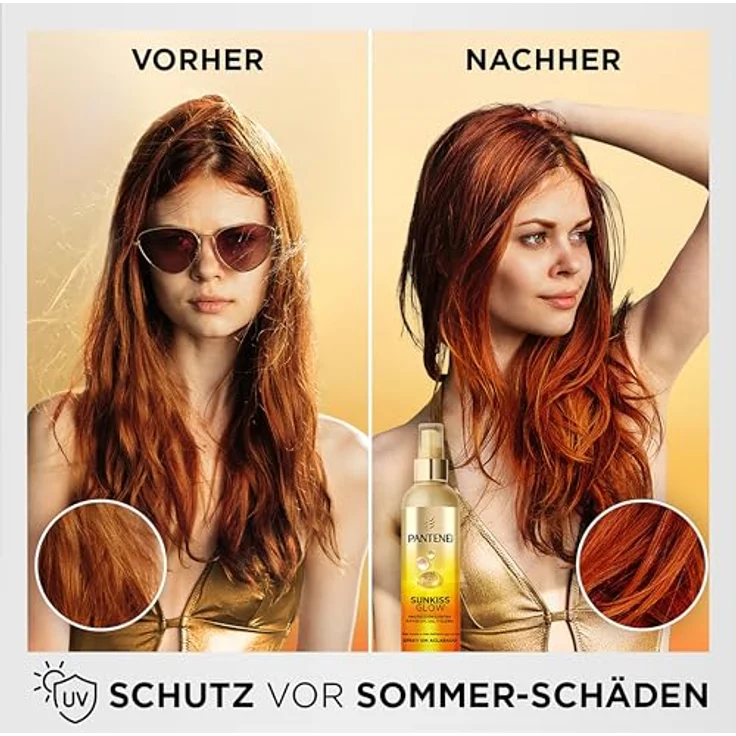 Pantene Pro-V Sunkiss Glow Haarspray 200ml, UV-Schutz gegen UVA/UVB, Salz und Chlor, pflegendes und entwirrendes Spray für starkes und glänzendes Haar – Bild 3