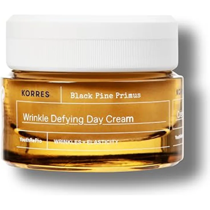 KORRES BLACK PINE PRIMUS Glättende Tagescreme mit Anti-Falten Effekt, vegan, 40 ml