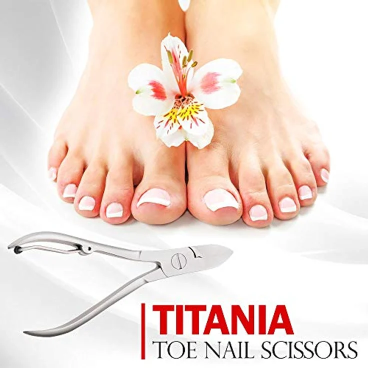 Titania Fußnagelschere 10 cm, Einseitig Gezahnte Schneide, Rostfrei, mit Nachstellschraube, Blisterkarte, 1er Pack (1 x 43 g) – Bild 2