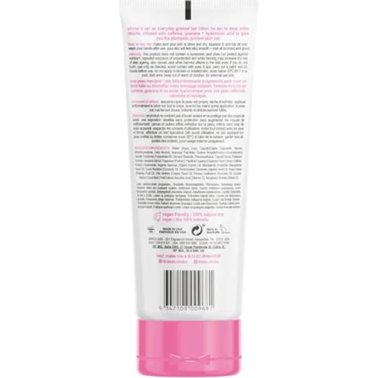B.TAN Graduelle Selbstbräunungslotion Plump Up the Bronze, mit Koffein, Guarana und Hyaluronsäure, Vegan, 200 ml – Bild 2