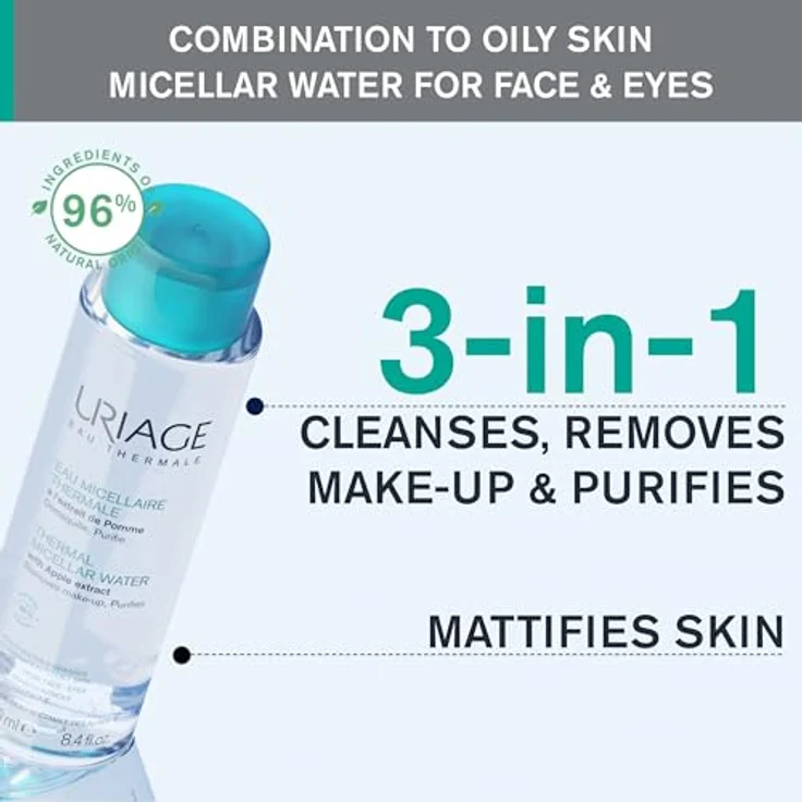 Uriage Hygiëne Eau Micellaire Thermale Lotion 500 ml, für Mischhaut geeignet – Bild 4
