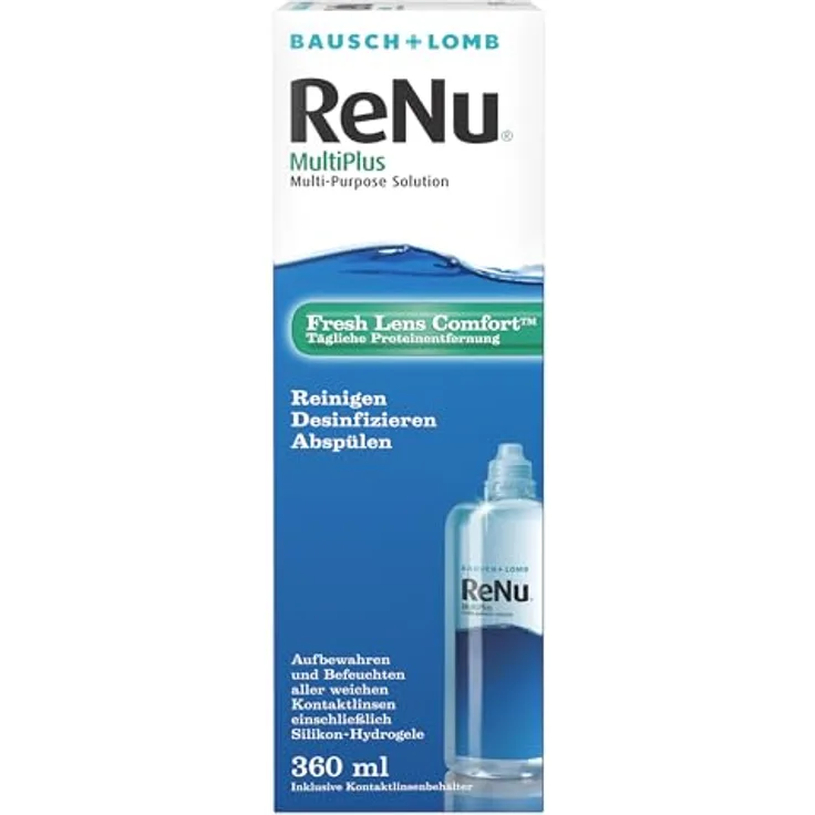 Bausch & Lomb RENU MultiPlus, Kontaktlinsenlösung für weiche Kontaktlinsen, 360 ml