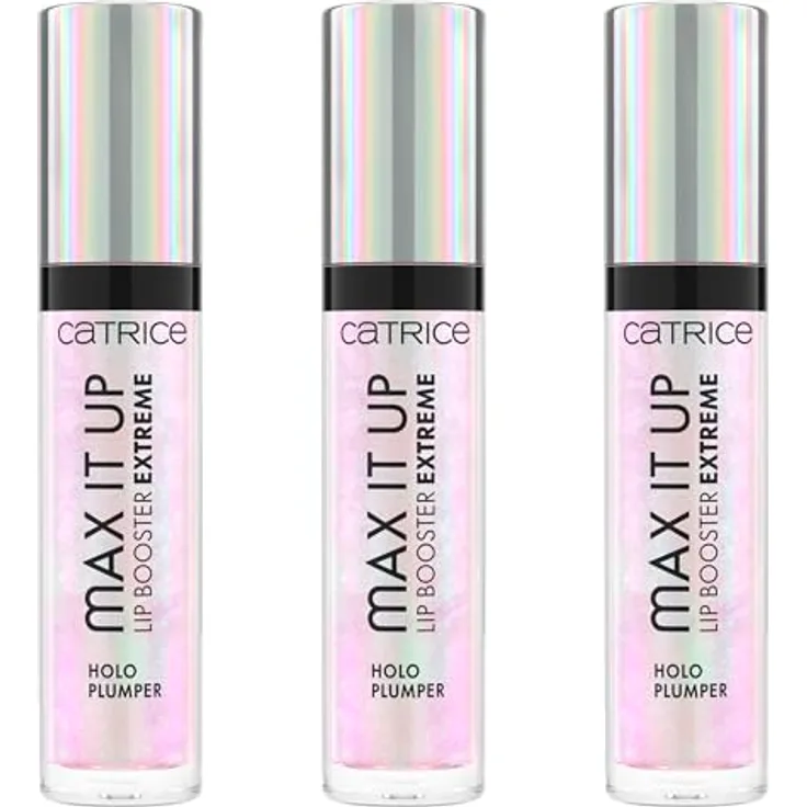 Catrice Max It Up Lip Booster Extreme, Nr. 050, Mehrfarbig, pflegend, extremes Volumen, vegan, 3er Pack (3x4ml)