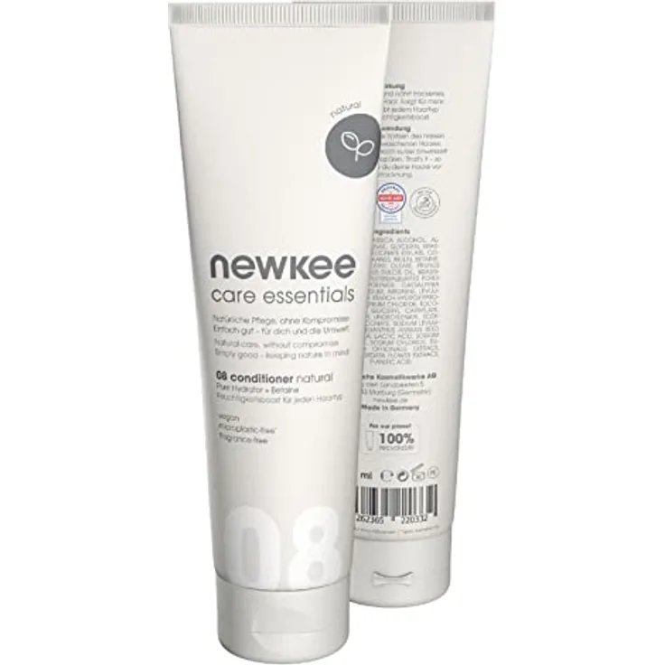Newkee 08 Conditioner Natural, vegane Haarpflege mit Mandelöl und pflanzlichen Extrakten, 150 ml