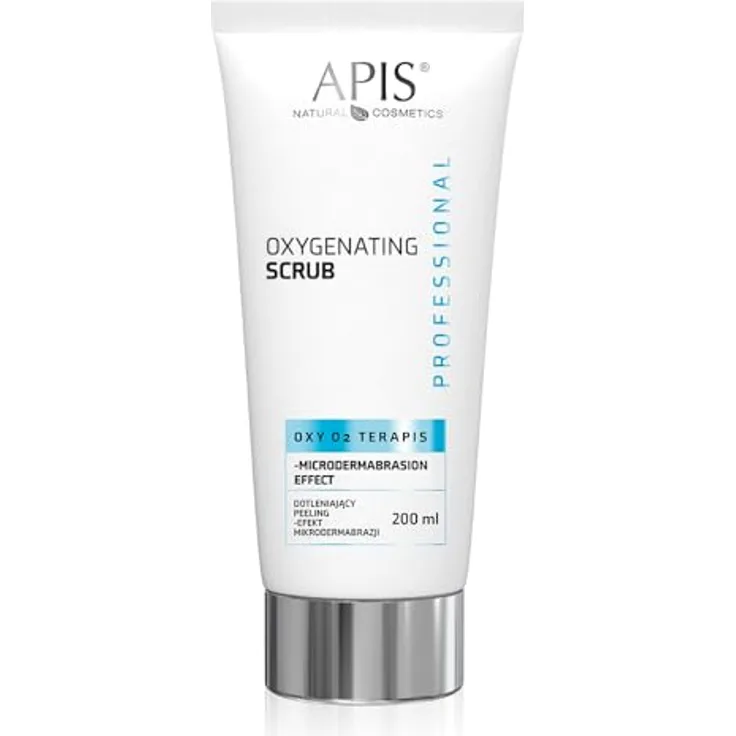 Apis Natural Cosmetics | OXY O2 Gesichtspeeling | Sauerstoffhaltig | Bifunktional | Aktiver Sauerstoff | Vulkangesteinpartikel | Glättet | Regeneriert | Strafft | Spendet Feuchtigkeit | 200 ml