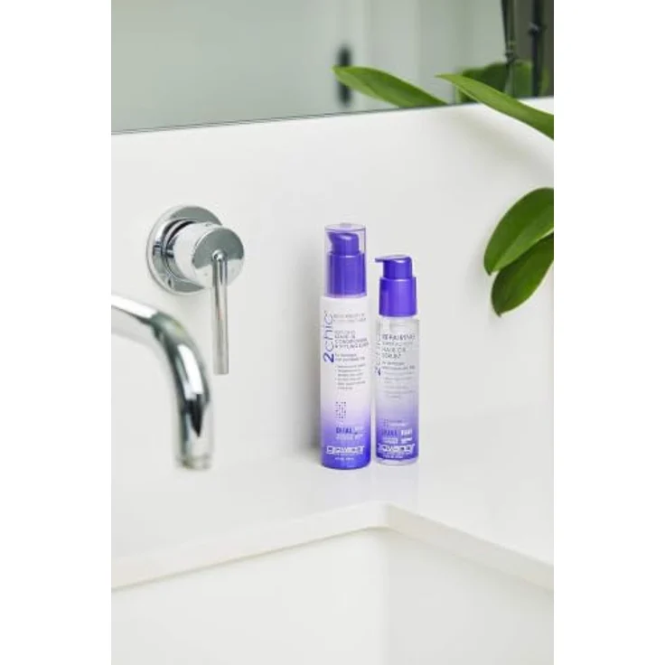 Giovanni 2chic Repairing Leave-in Conditioning & Styling Elixir, 118 ml, für beschädigtes und trockenes Haar, Anti-Frizz, mit Brombeeren und Kokosnuss – Bild 3
