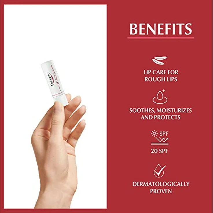 Eucerin pH5 Lip Activ Lippenpflege 5 g, feuchtigkeitsspendende Wirkung, für alle Lippentypen – Bild 3