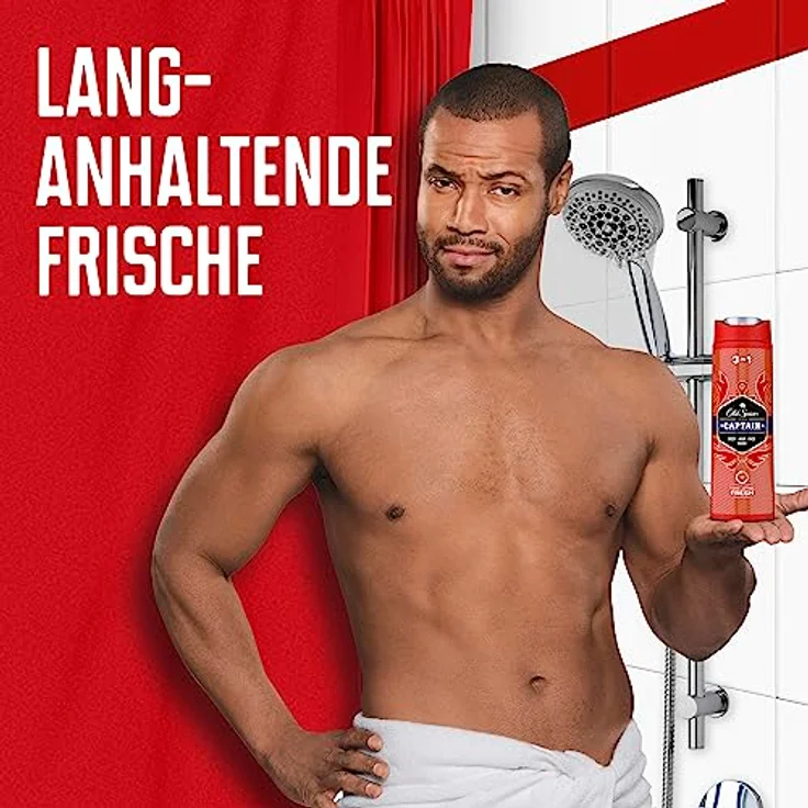 Old Spice Captain Duschgel & Shampoo Für Männer 1000 ml, 3-in-1 Körper-Haar-Gesichtsreinigung, Lang Anhaltend Frisch – Bild 3