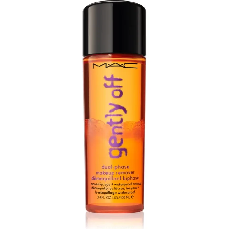 MAC Cosmetics Gently Off Dual-Phase Make-Up Remover, Zwei-Phasen Make-up-Entferner, 100 ml für gründliche Reinigung und entfernung von wasserfestem Make-up