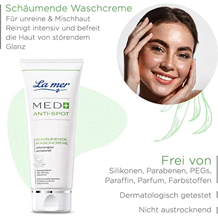 La mer MED+ Anti-Spot Schäumende Waschcreme ohne Parfum 50 ml, für Damen und Herren empfohlen – Bild 3