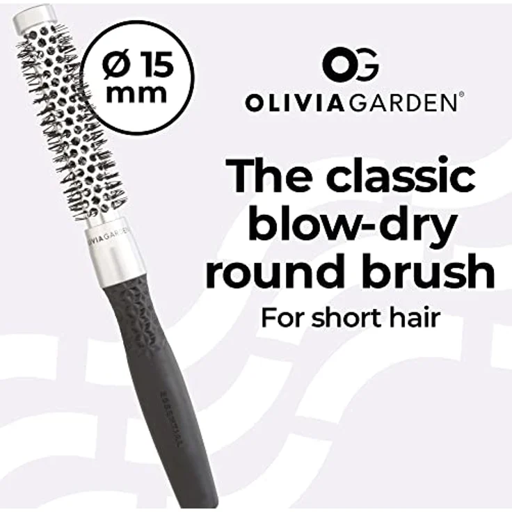Olivia Garden - Essential Blowout Classic Haarbürste, 16 mm, hitzebeständiges Aluminium und antistatisch – Bild 2