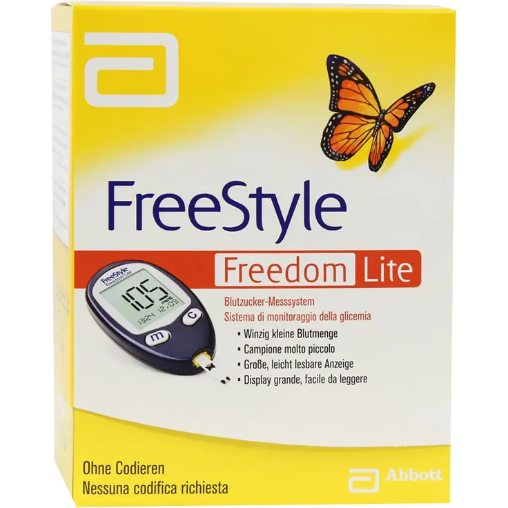 FreeStyle Freestyle Freedom Lite Set, Blutzuckermessgerät mg/dl ohne Codieren, Kombipackung 1 St