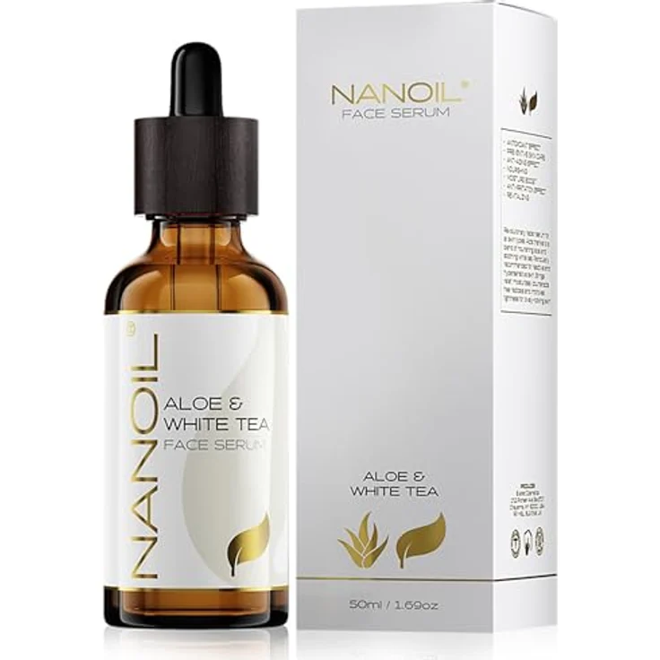 NANOIL Nanoil Aloe & White Tea Face Serum 50ml - Nährendes, revitalisierendes, antioxidatives Gesichtsserum – Bild 1