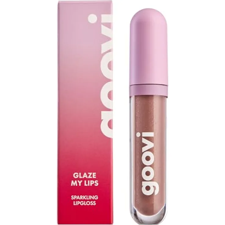 GOOVI Glaze My Lips Lipgloss, Pflege & Volumen mit Hyaluronsäure, 4,5ml - Perlglänzender 3D-Effekt für volle, glänzende Lippen