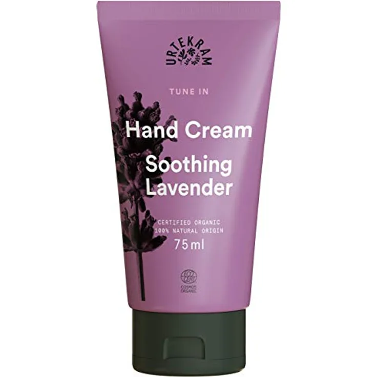 Urtekram Handcreme - Soothing Lavender - Alle Hauttypen - 75 ml, Vegan, Biologisch, Feuchtigkeitsspendend, Natürlichen Ursprungs