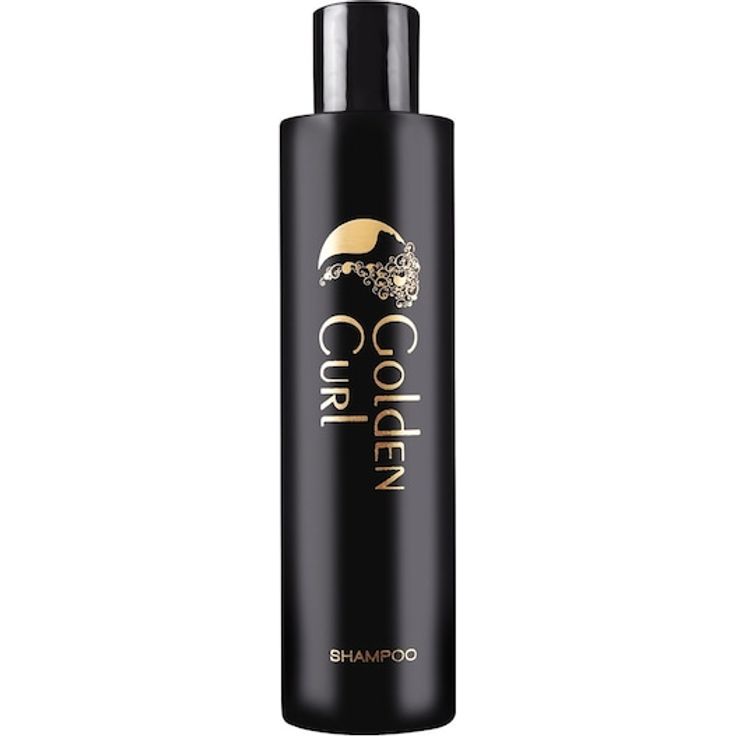 Golden Curl Shampoo für lockiges Haar, milde Reinigungsformel in eleganter schwarzer Flasche, 200 ml