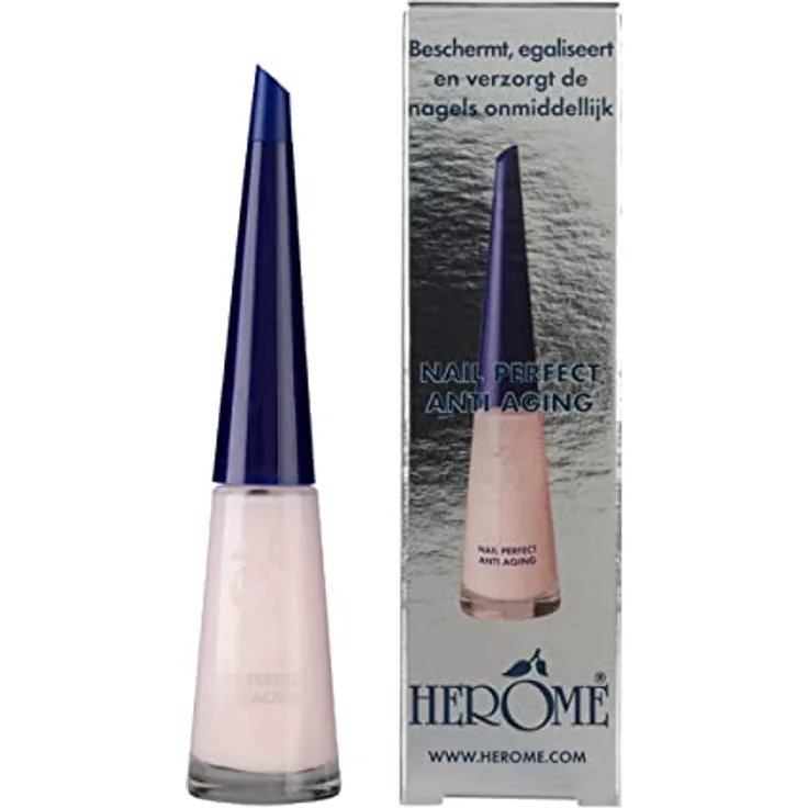 Herome Nail Perfect Anti Aging, Nagelverstärker mit Anti-Aging-Komplex, 10ml - Schützt, glättet und pflegt die Nägel