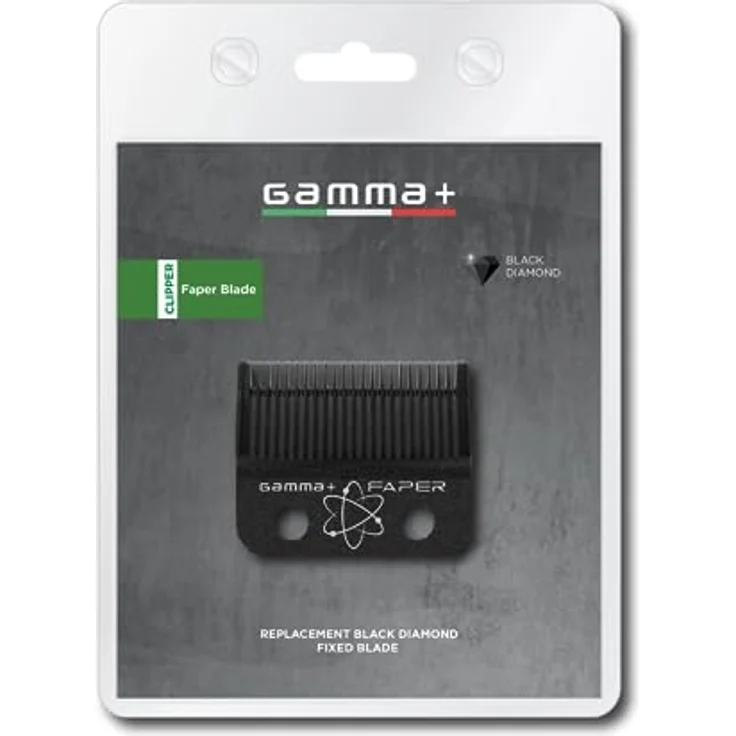 Gamma Piu Faper DLC Blade, Haarschneiderklinge in Black Diamond, Hybrid aus Fade und Taper, kompatibel mit Gamma+ Clipper – Bild 2