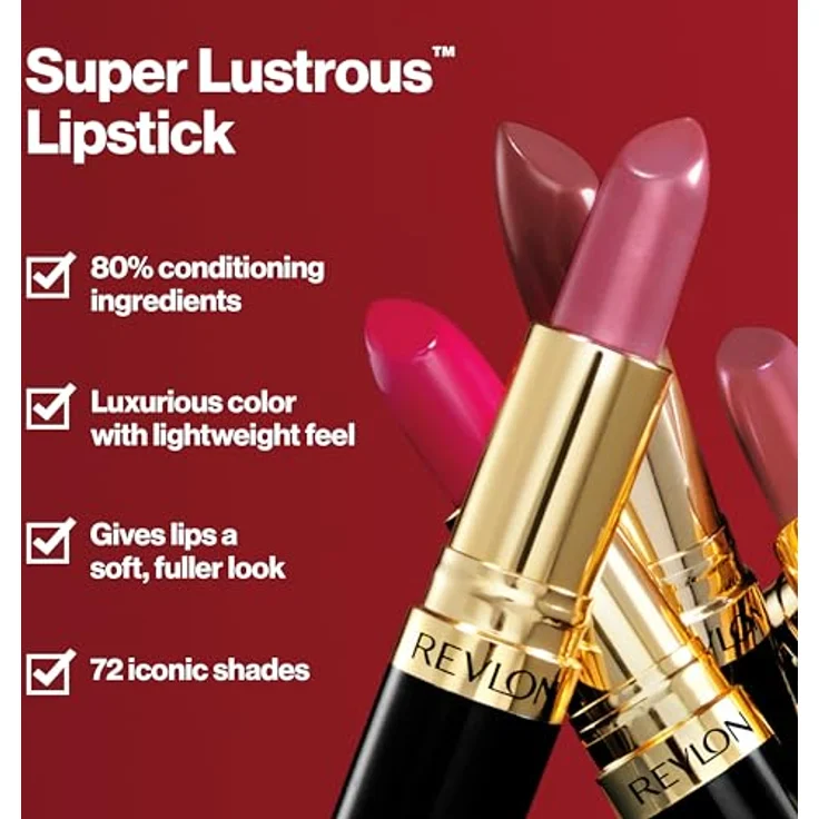 Revlon Super Lustrous Lipstick 046 Bombshell Red 4,2G – Bild 2