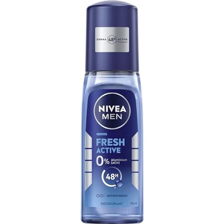 NIVEA MEN Fresh Active Deodorant Pumpspray, 75ml, aluminiumfreies Deo mit 48h Schutz und Meeresextrakten – Bild 1