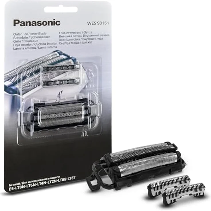 Panasonic WES9015, Ersatzscherblatt und Schermesser für Rasierapparat, Edelstahl, schwarz/silber, kompatibel mit ES-LT2N, ES-LT4N, ES-LT6N – Bild 2