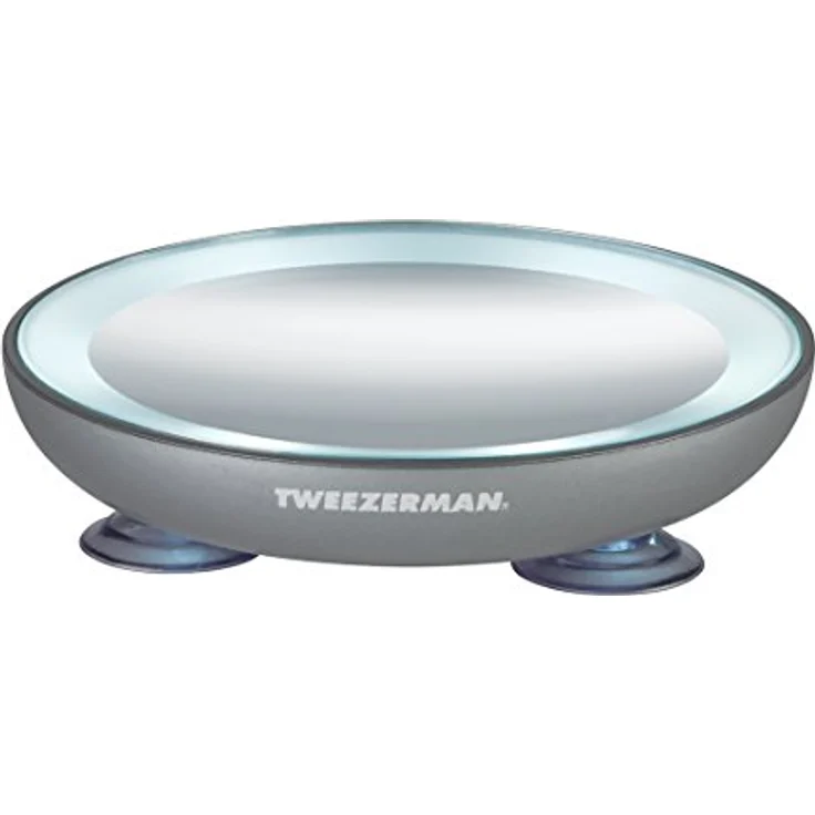 Tweezerman Mini mit LED-Beleuchtung 15x Vergrößerungsspiegel Kosmetikspiegel 1 Stk – Bild 3