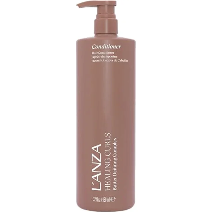 L'anza Healing Curls Butter Conditioner, 1000 ml, kräftigender Leave-In Conditioner für lockiges und krauses Haar, parabenfrei – Bild 1