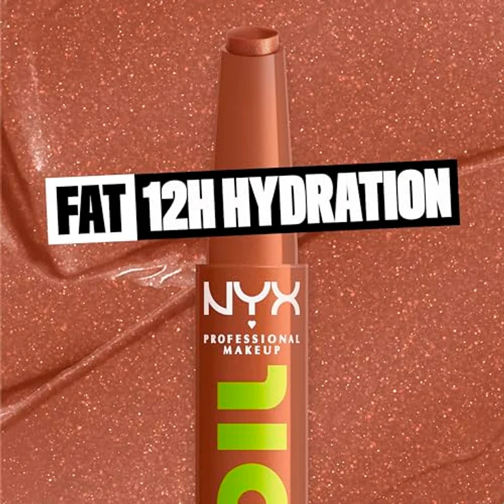 NYX Professional Makeup Fat Oil Slick Click, tönender Lippenbalsam in Feedworthy, 2 g, vegan, feuchtigkeitsspendend, hochglänzend – Bild 5