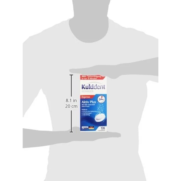 Kukident Aktiv Plus 136er-Pack Gebissreiniger mit Aktiv-Sauerstoff – Bild 5
