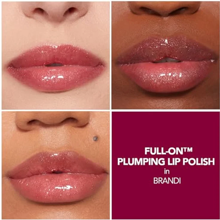 Buxom FULL-ON™ PLUMPING LIP POLISH GLOSS Volumen Lipgloss, Farbton Brandi, 4,45 ml, veganer Hochglanz-Lipgloss für pralle Lippen – Bild 2