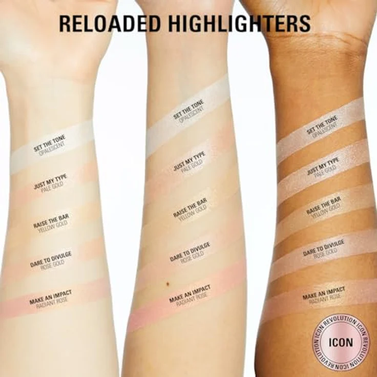 Makeup Revolution London Re-loaded Highlighter mit hohem Pigmentanteil 10 g Farbton Set The Tone – Bild 4