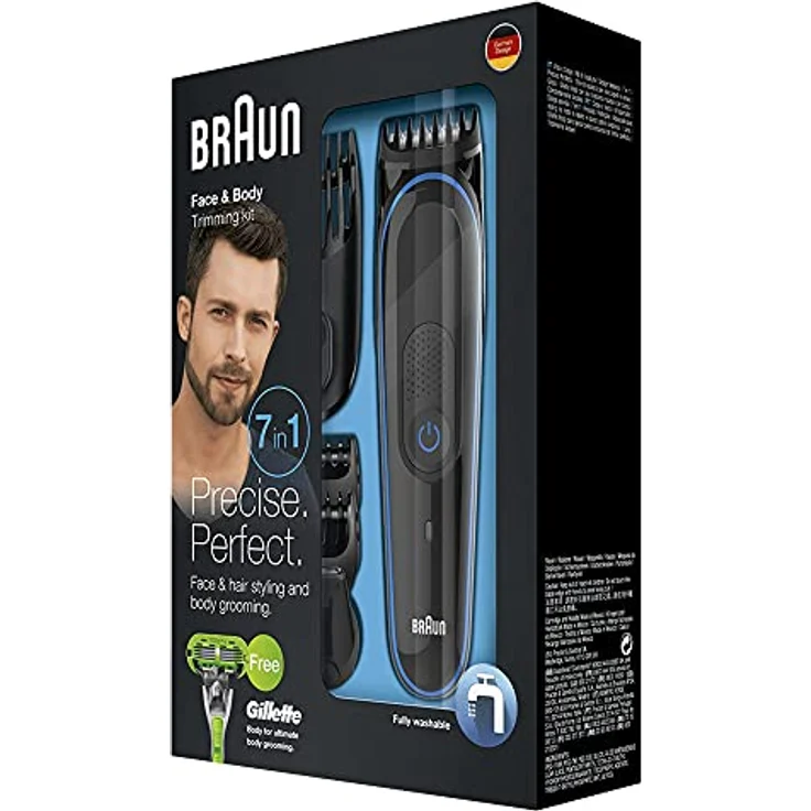 Braun MGK 3042 7in1 Multi-Grooming-Kit Barttrimmer und Haarschneider + Gillette – Bild 2