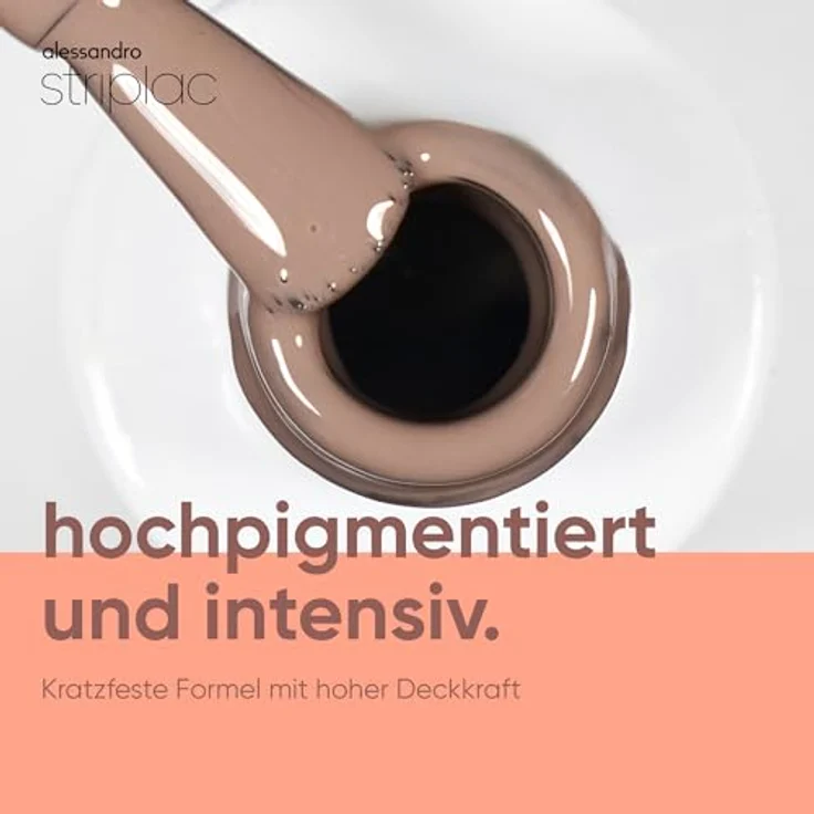 alessandro Striplac UV-Nagellack Yoga Morning, deckend & kratzfest bis zu 15 Tage, einfaches Entfernen, vegan, Taupe, 6,5ml – Bild 3