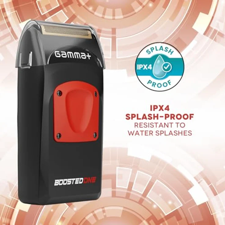 Gamma Piu Boosted One, Elektrorasierer mit Gold-Titan Single-Foil, 0 mm Schnittlänge, 9000 U/min, wasserfest, hypoallergen – Bild 3