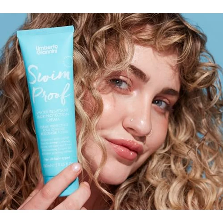 Umberto Giannini Swim Proof Hair Protecting Cream, 150 ml Leave-In-Creme mit UV-Schutz, schützt vor Sonnen-, Chlor- und Salzwasserschäden, vegan & tierversuchsfrei, mit Kokos- und Olivenöl – Bild 5