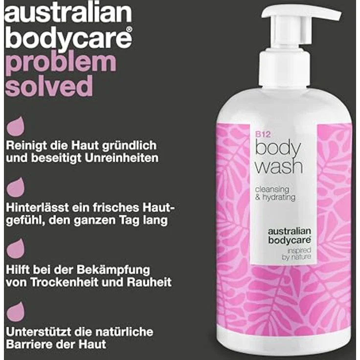 Australian Bodycare B12 Body Wash 500 ml – Pflegendes Duschgel gegen trockene & juckende Haut mit B12-Vitamin, Zink PCA & Allantoin – Bild 3