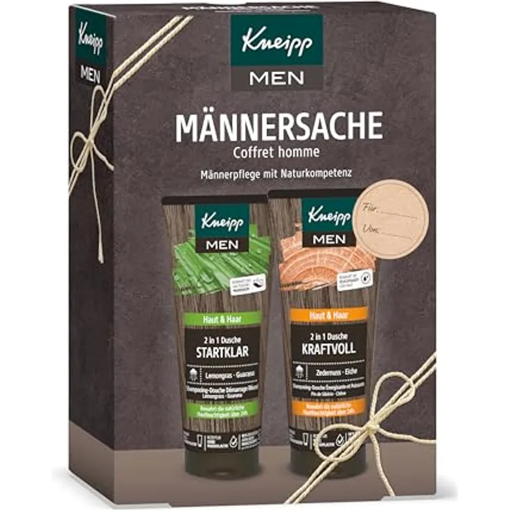Kneipp Männersache Aroma-Pflegedusche Geschenkset, 400ml mit Guarana-Extrakt und würzig-fruchtigem Duft